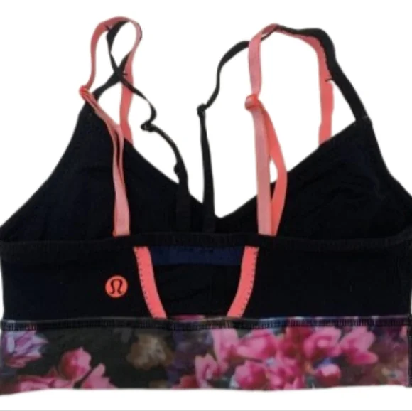 Lululemon Athletica Black and Purple Sports Bra Intimates - Picture 1 of 8